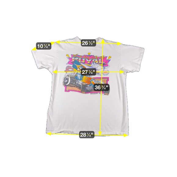 Vintage 1990 King’s Royal Racing Eldora Speedway Graphic T-Shirt Mens XL Retro - Picture 8 of 9